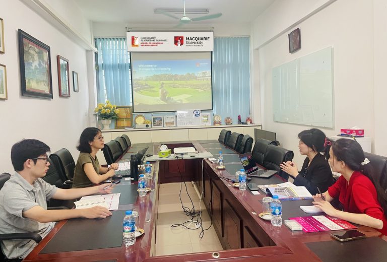RECAP BUỔI GẶP GỠ VÀ LÀM VIỆC GIỮA TRƯỜNG KINH TẾ VÀ ĐẠI DIỆN MACQUARIE UNIVERSITY (ÚC)