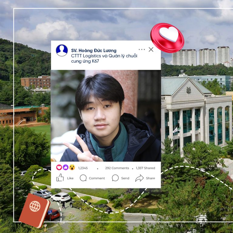 CHÚC MỪNG SINH VIÊN HOÀNG ĐỨC LƯƠNG ĐẠT HỌC BỔNG TRAO ĐỔI TẠI ĐẠI HỌC ULSAN, HÀN QUỐC!