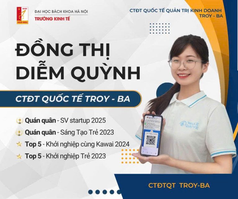 ĐỒNG THỊ DIỄM QUỲNH – CÔ NÀNG TROY-BA “BẮT SÓNG” KHỞI NGHIỆP TỪ GIẢNG ĐƯỜNG
