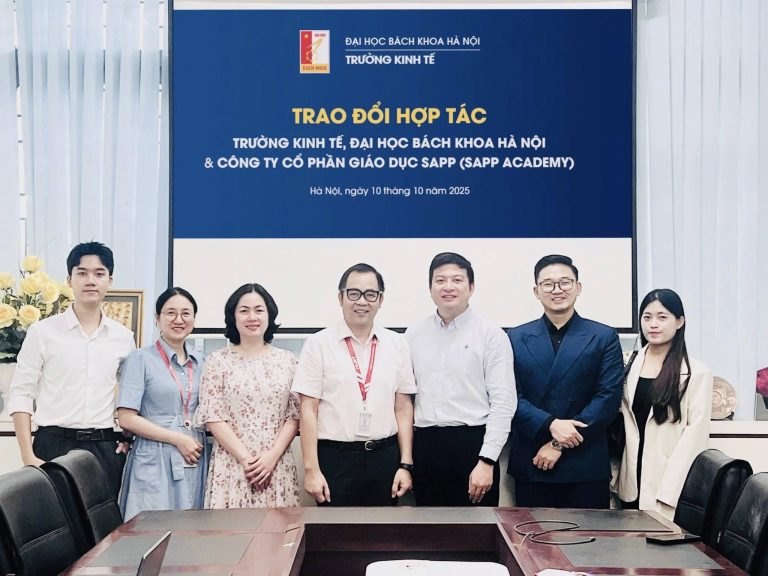 Trao đổi hợp tác giữa Trường Kinh tế – Đại học Bách khoa Hà Nội và Công ty Cổ phần Giáo dục SAPP (SAPP Academy)