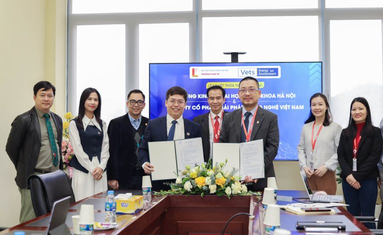 Lễ ký kết hợp tác (MoU) giữa Trường Kinh tế – Đại học Bách khoa Hà Nội và Công ty Cổ phần Giải pháp Công nghệ Việt Nam (VETS)